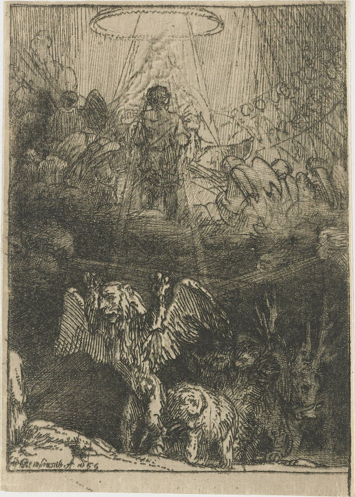 Four illustrations to a Spanish book by Rembrandt van Rijn