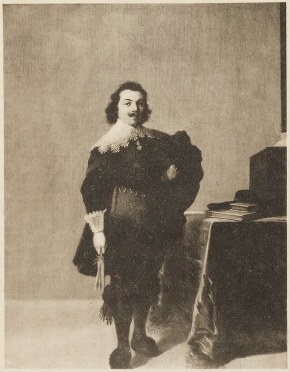 Full Length Portrait of a Standing Man by Rembrandt van Rijn