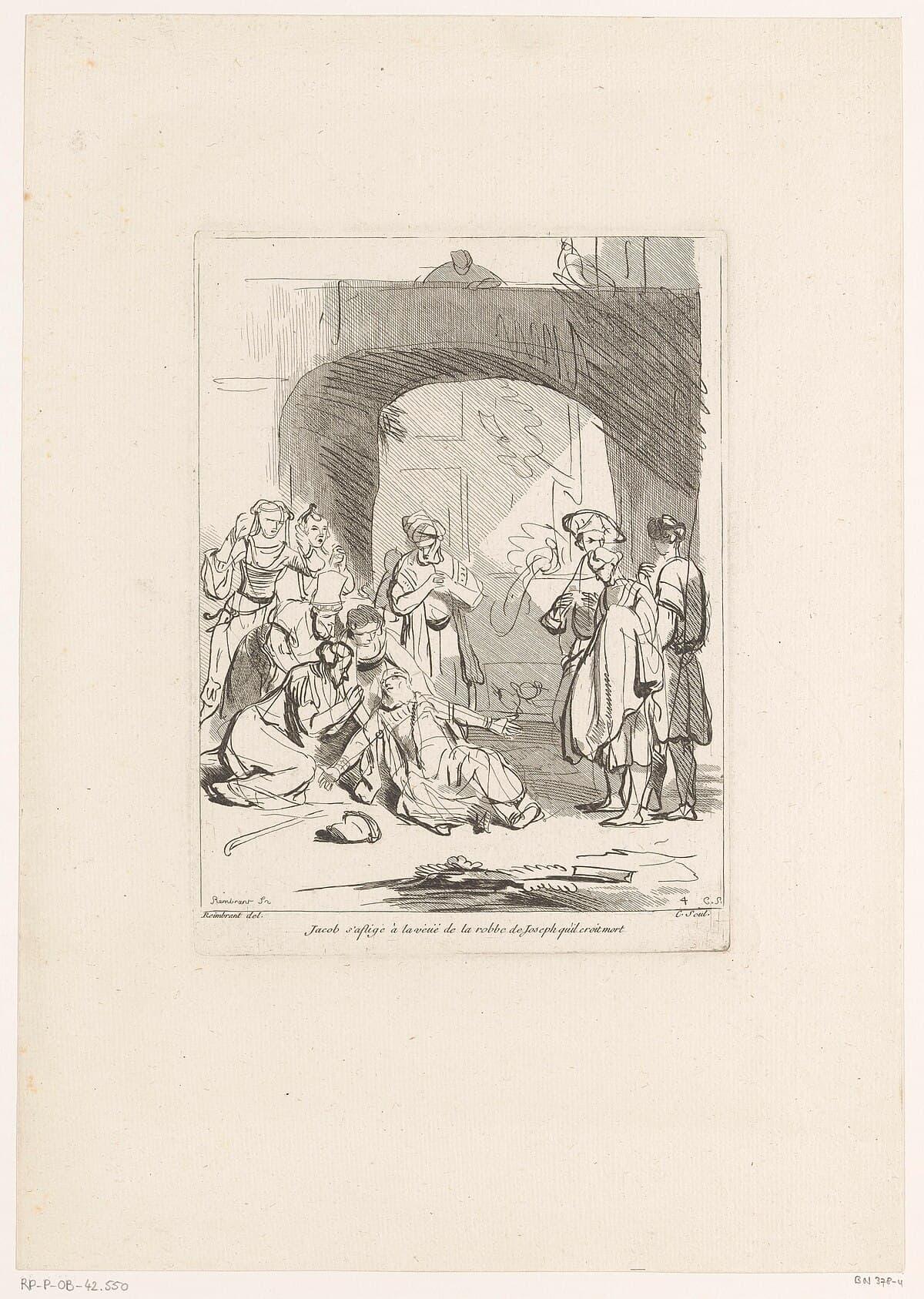 Joseph`s coat brought to Jacob by Rembrandt van Rijn