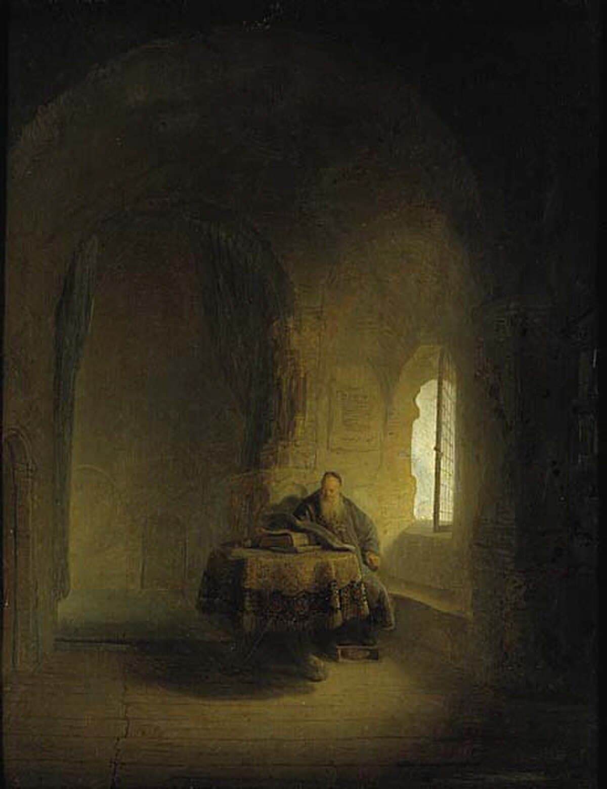 Philosopher Reading by Rembrandt van Rijn