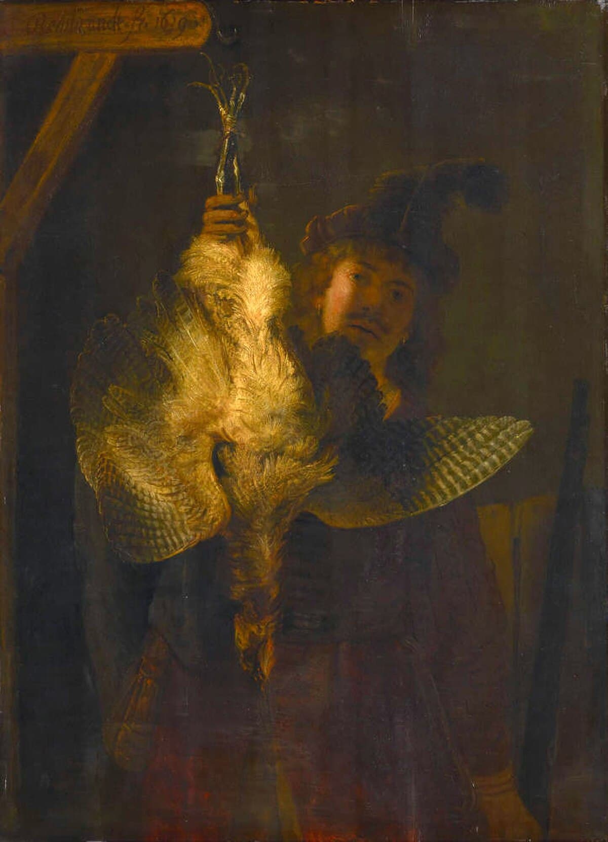 Self-portrait with Bittern by Rembrandt van Rijn