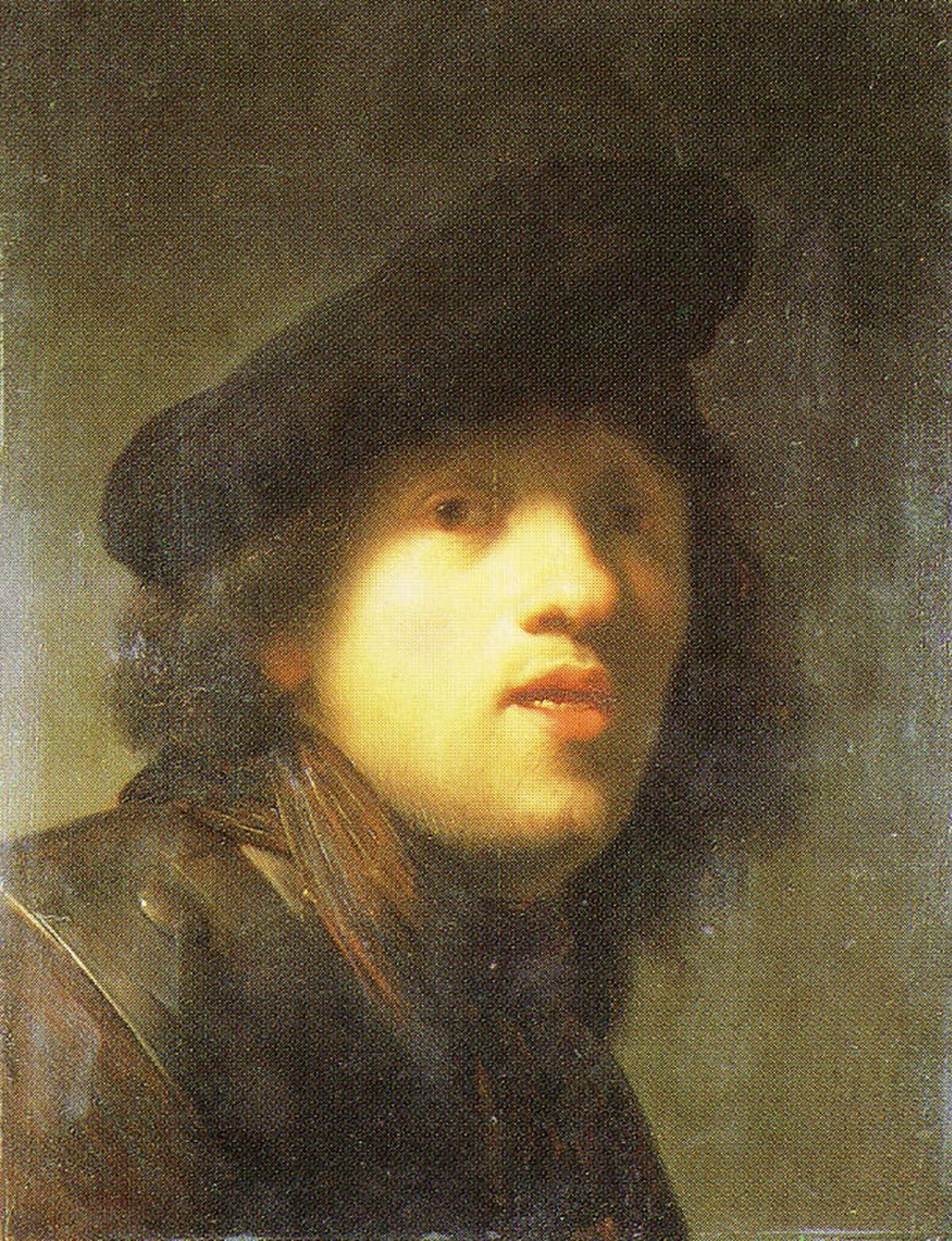 Self-portrait with Gorget and Beret by Rembrandt van Rijn