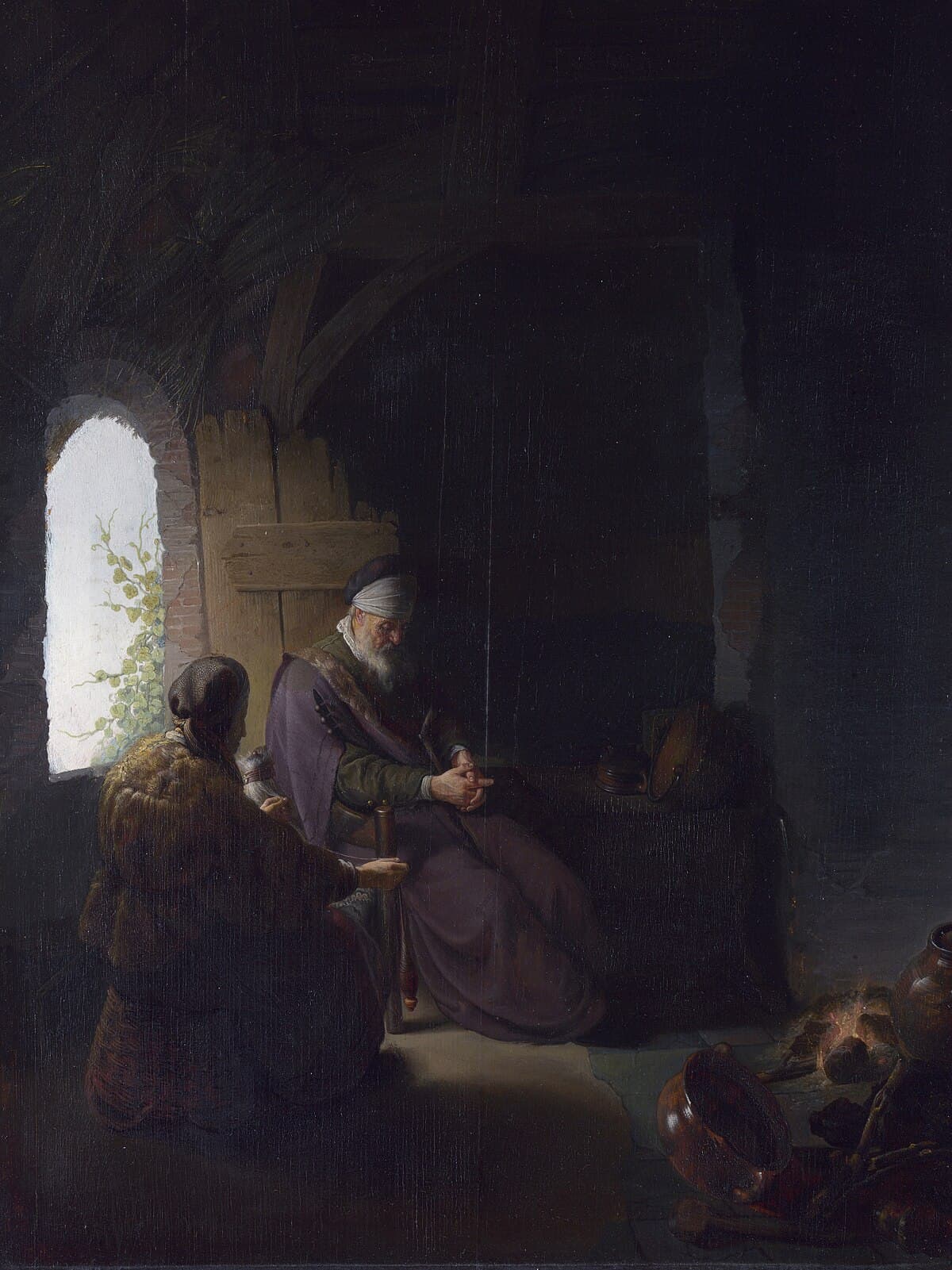 The blindness of Tobit by Rembrandt van Rijn