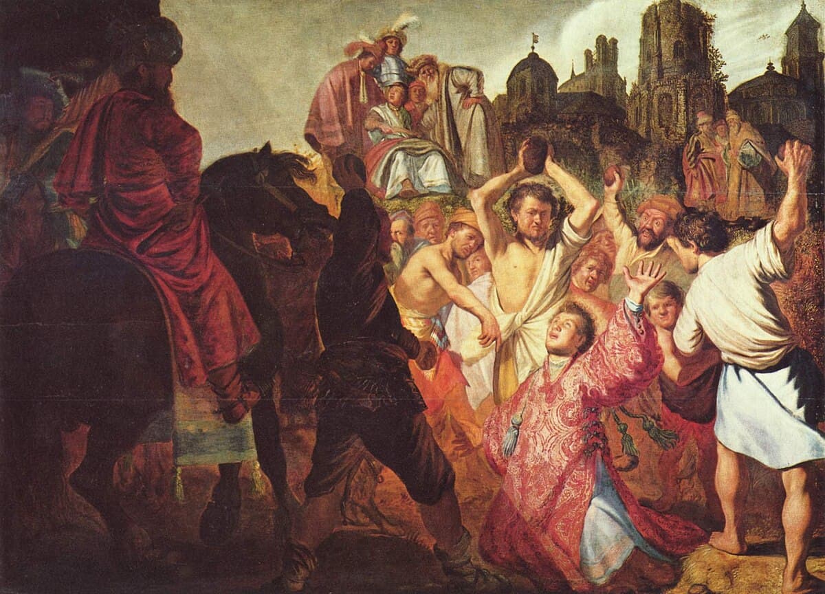 The Stoning Of St. Stephen by Rembrandt van Rijn