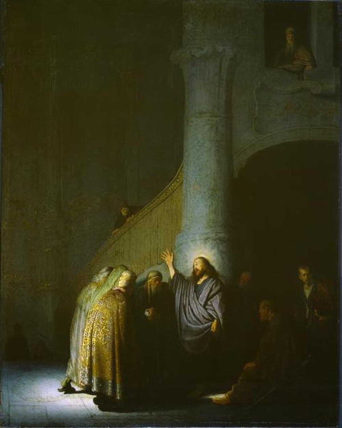 The tribute money by Rembrandt van Rijn