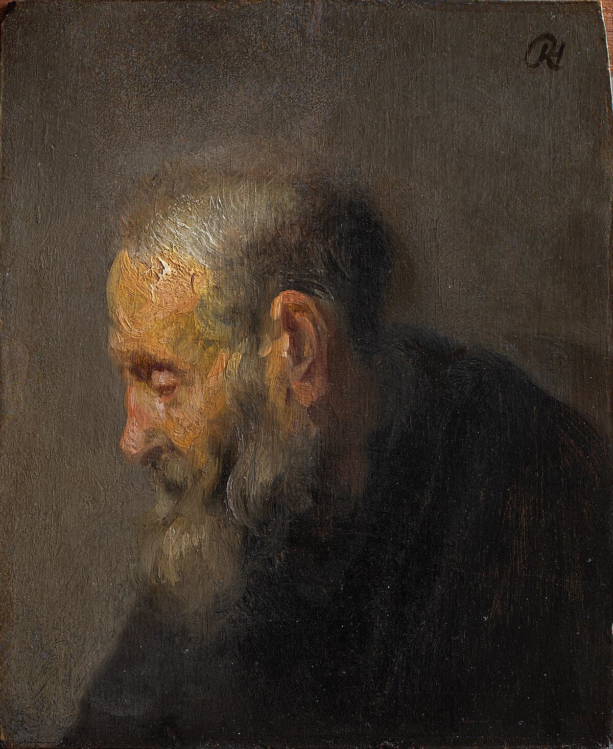 Two Studies of the Head of an Old Man by Rembrandt van Rijn