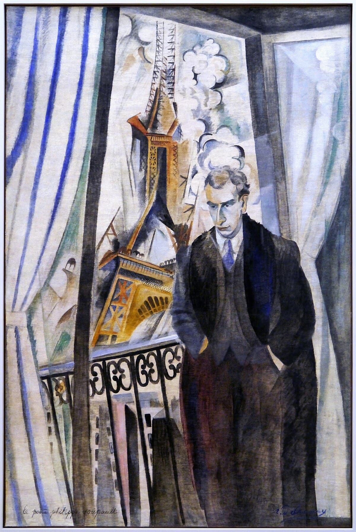 Window, Eiffel Tower by Robert Delaunay at Staatliche Kunsthalle Karlsruhe, Karlsruhe
