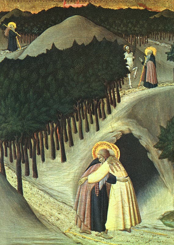 The Meeting of St. Anthony and St. Paul by Sassetta
