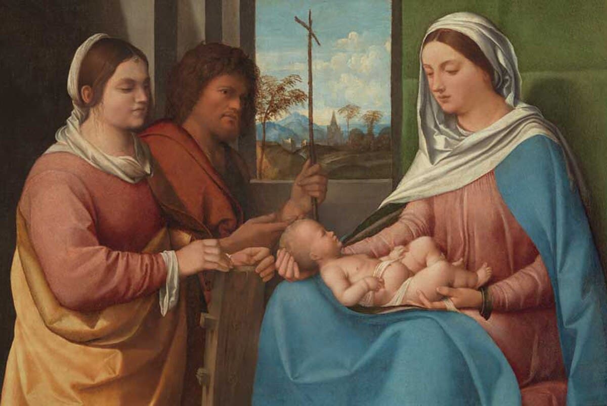 Sacred conversation by Sebastiano del Piombo
