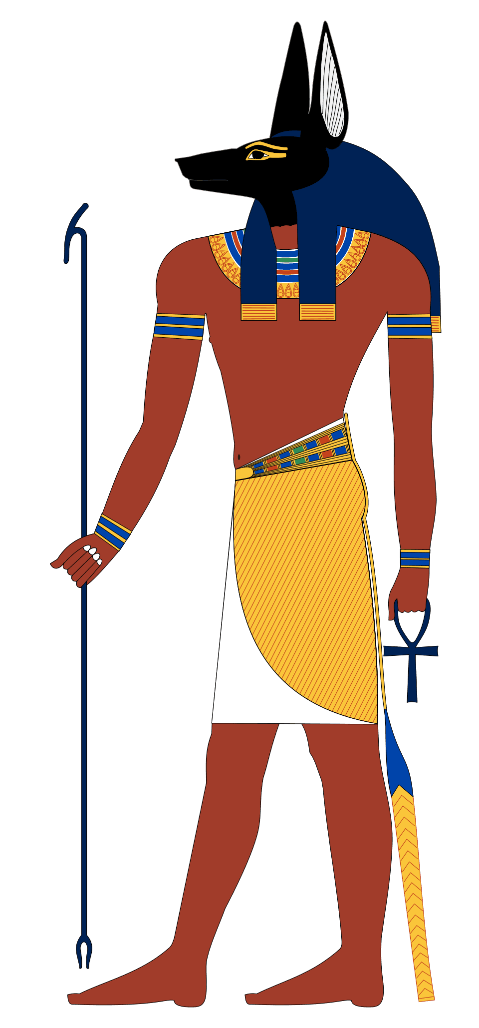 Statue of Anubis as a Jackal by Ancient Egyptian (Unknown) (-600), Wood with gold leaf