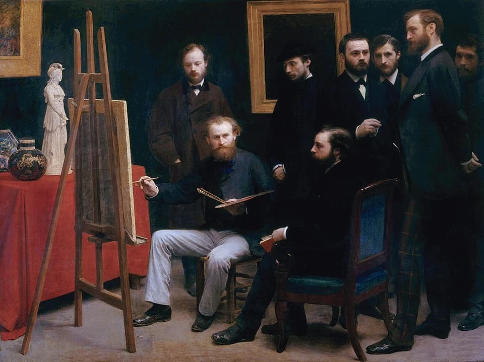 A Studio at Les Batignolles by Henri Fantin-Latour