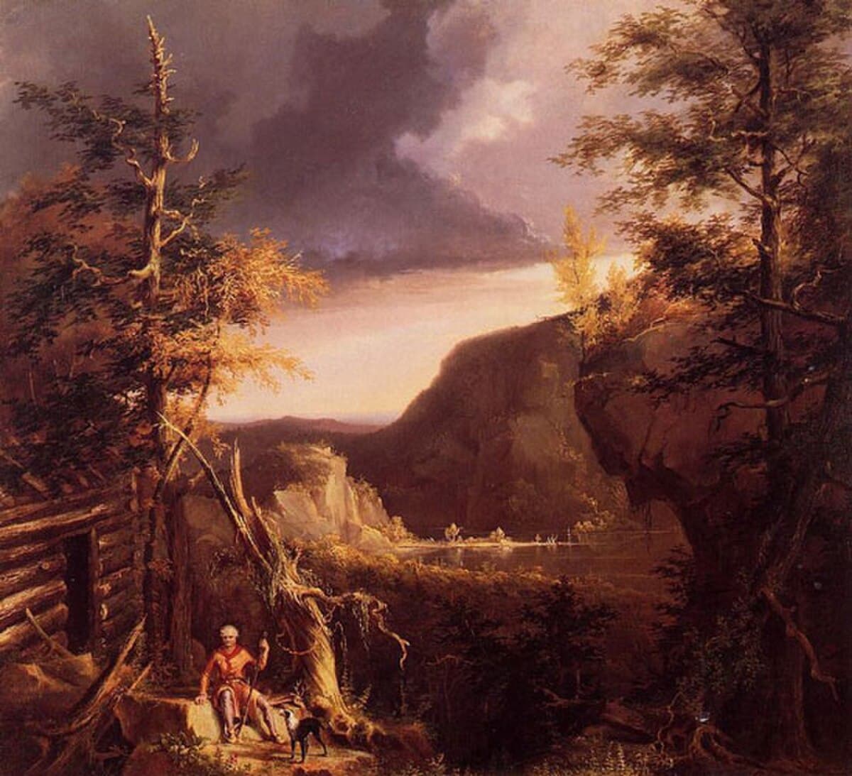 Daniel Boone Sitting at the Door of His Cabin on the Great Osage Lake