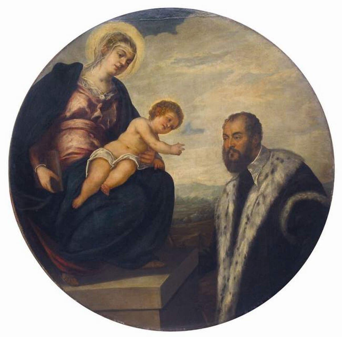 Madonna with Child and Donor Tintoretto by Tintoretto