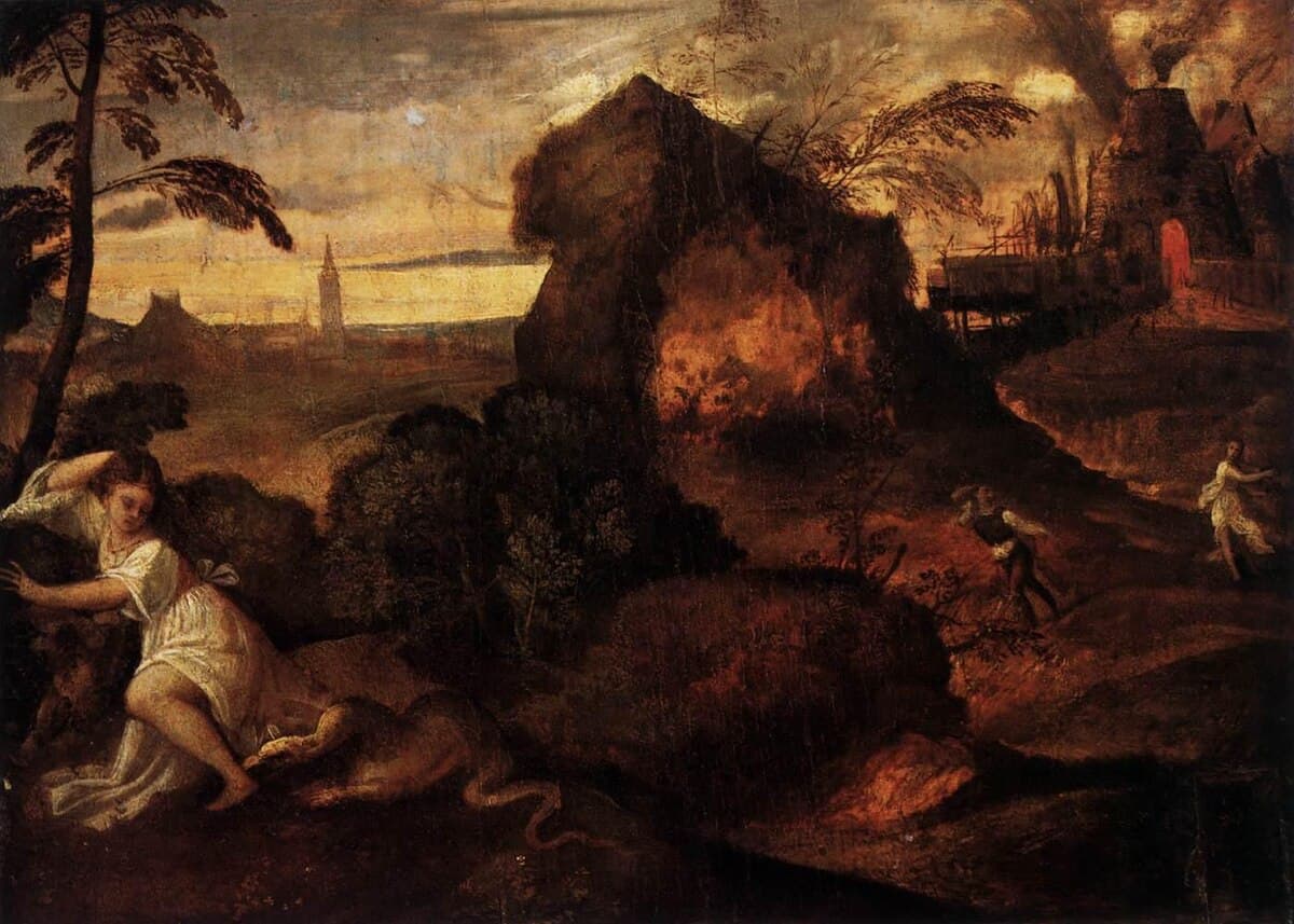 Orpheus and Eurydice by Titian