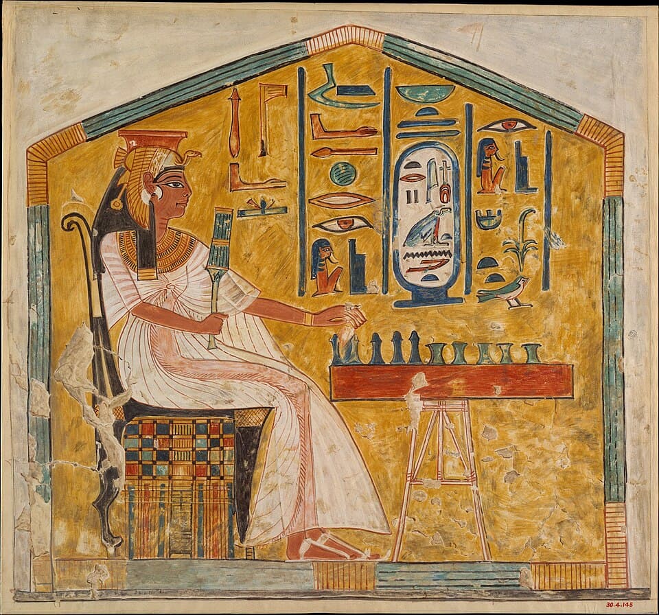 Tomb of Nefertari Paintings by Ancient Egyptian (Unknown) (-1250), Wall painting