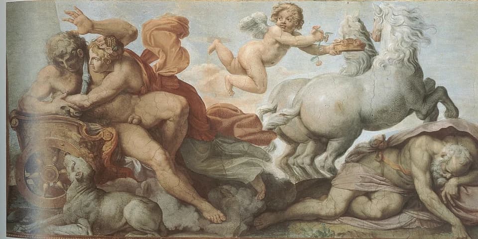 The Triumph of Bacchus and Ariadne by Annibale Carracci (1602), Fresco at Palazzo Farnese
