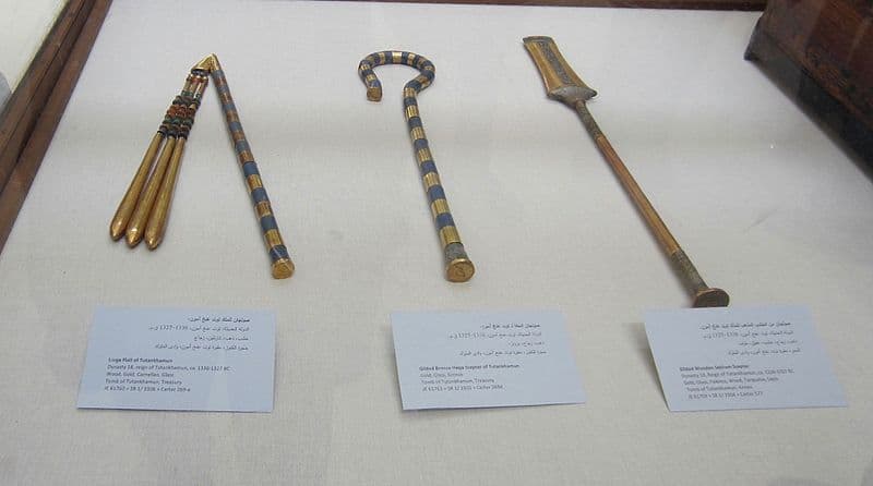 Tutankhamun's Crook and Flail by Ancient Egyptian (Unknown)