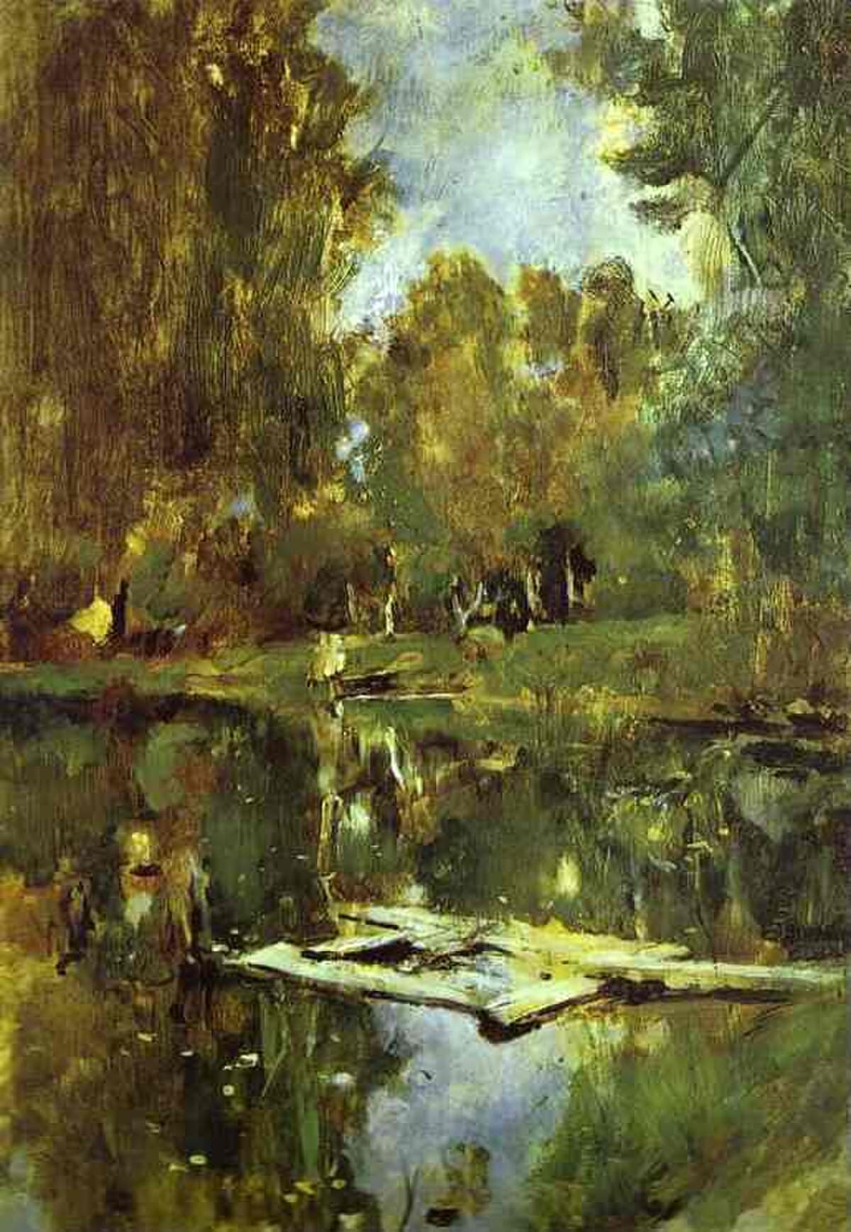 Pond in Abramtsevo by Valentin Serov
