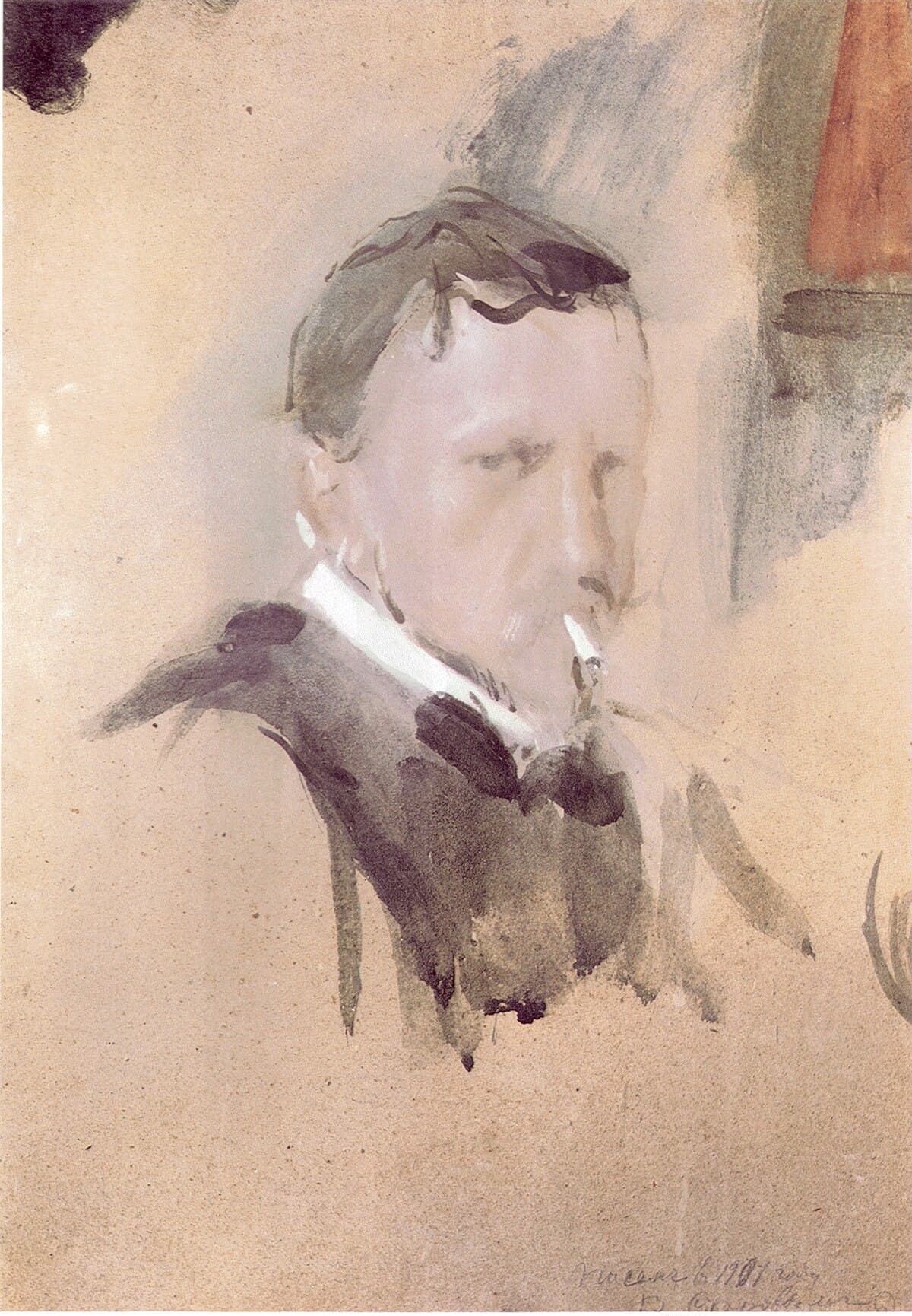 Self-Portrait by Valentin Serov at Private Collection