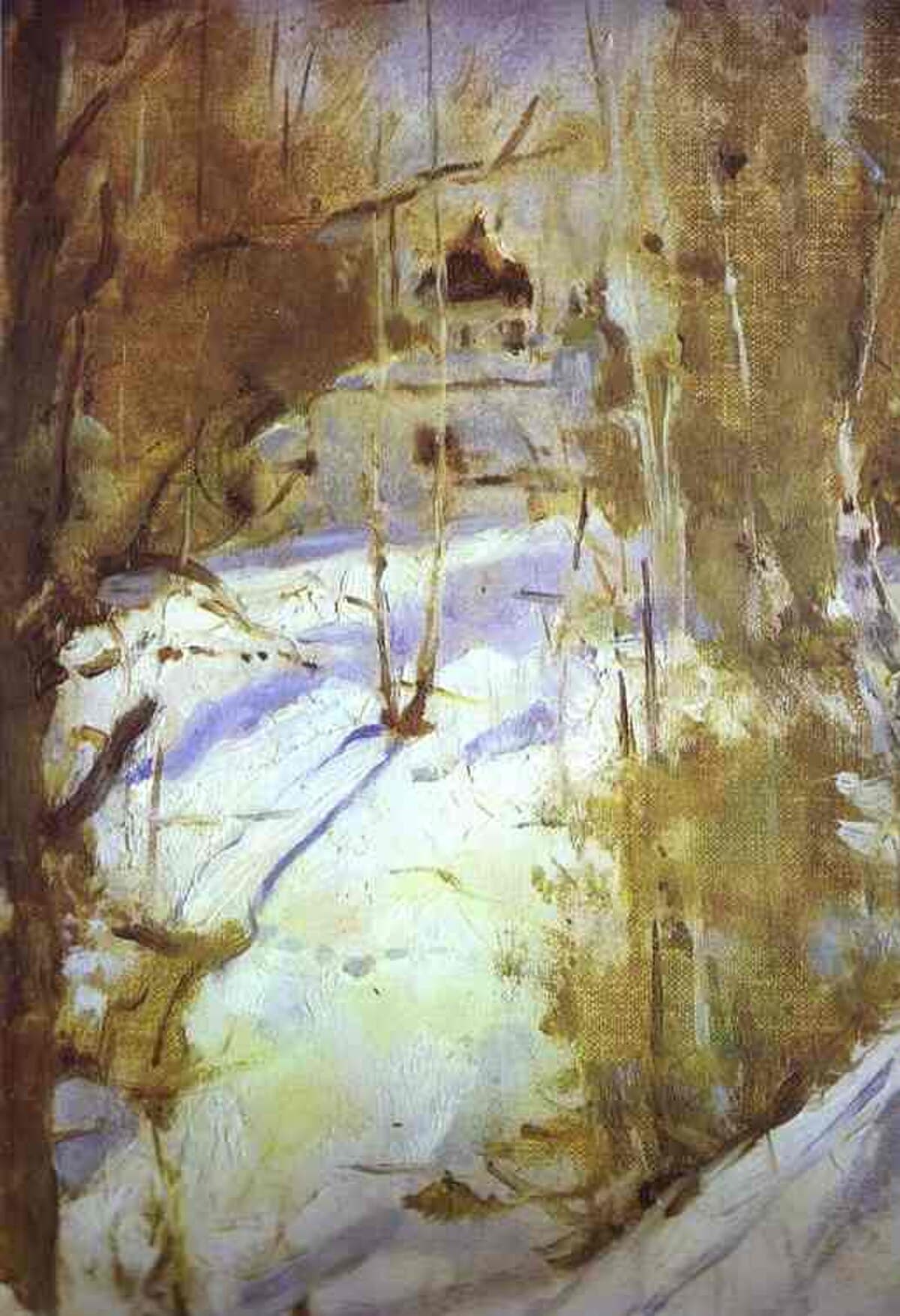 Winter in Abramtsevo by Valentin Serov at Private Collection