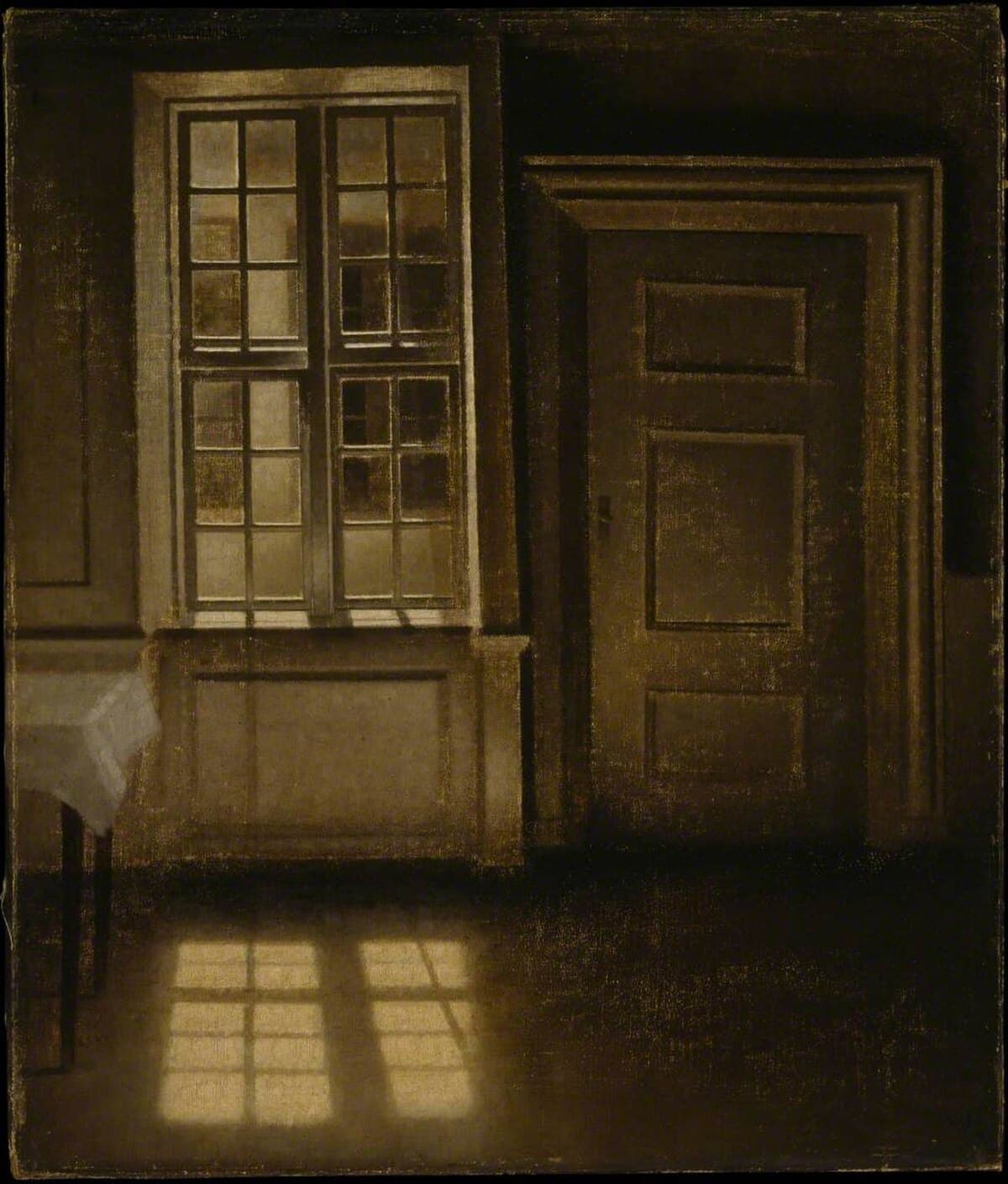 Interior from Strandgade with Sunlight on the Floor by Vilhelm Hammershøi