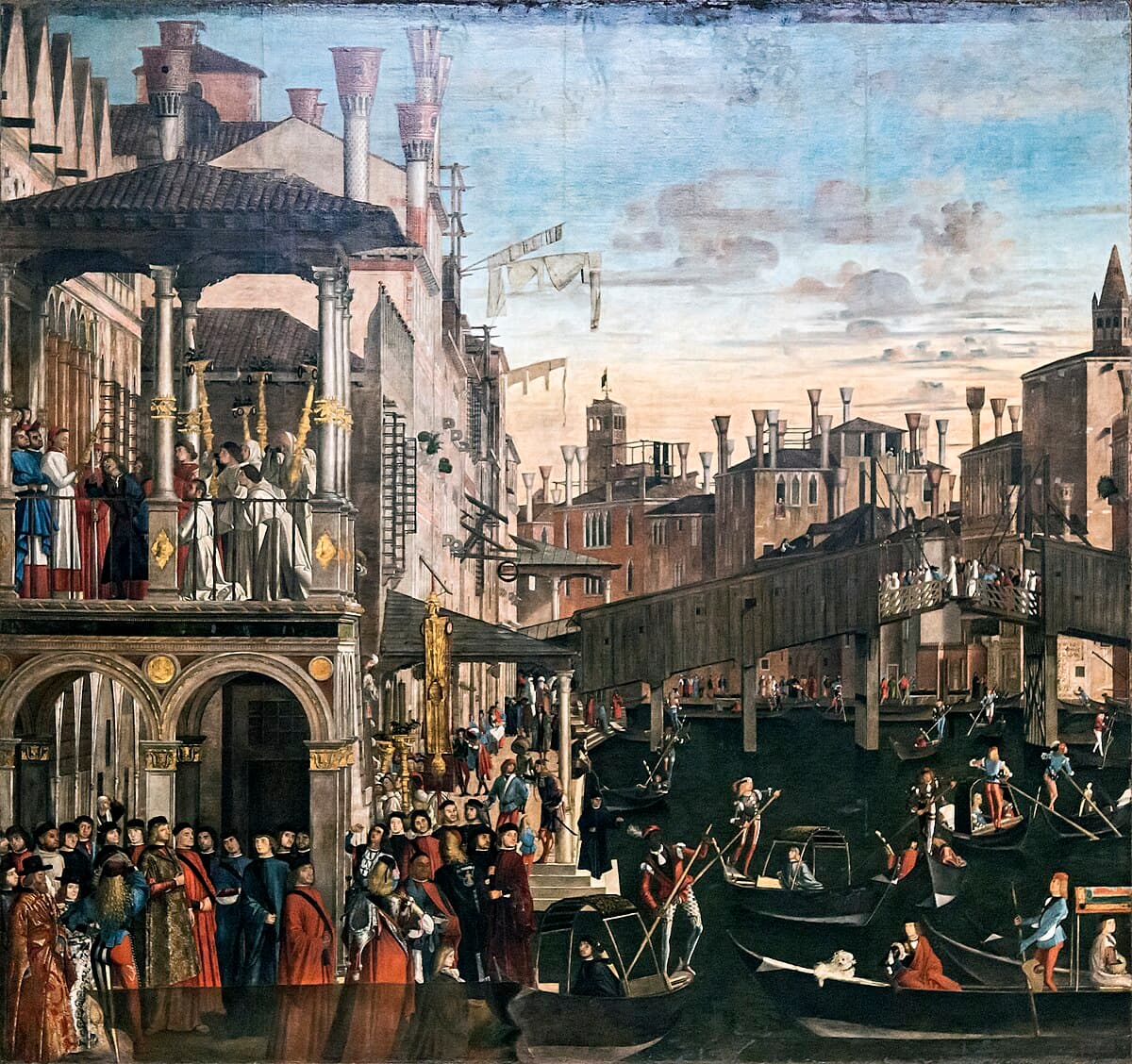 The Miracle of the Relic of the True Cross on the Rialto Bridge by Vittore Carpaccio
