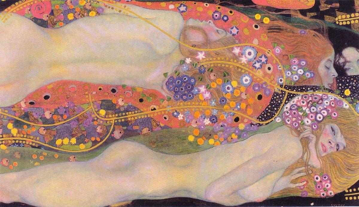 Wasserschlangen II (Water Serpents II) by Gustav Klimt (1907), Oil on canvas at Private Collection