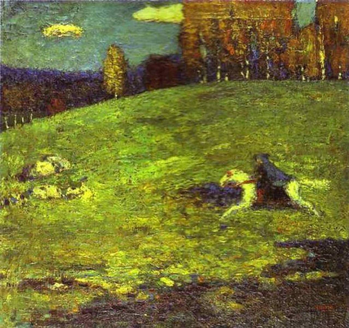 Blue rider by Wassily Kandinsky at Private Collection