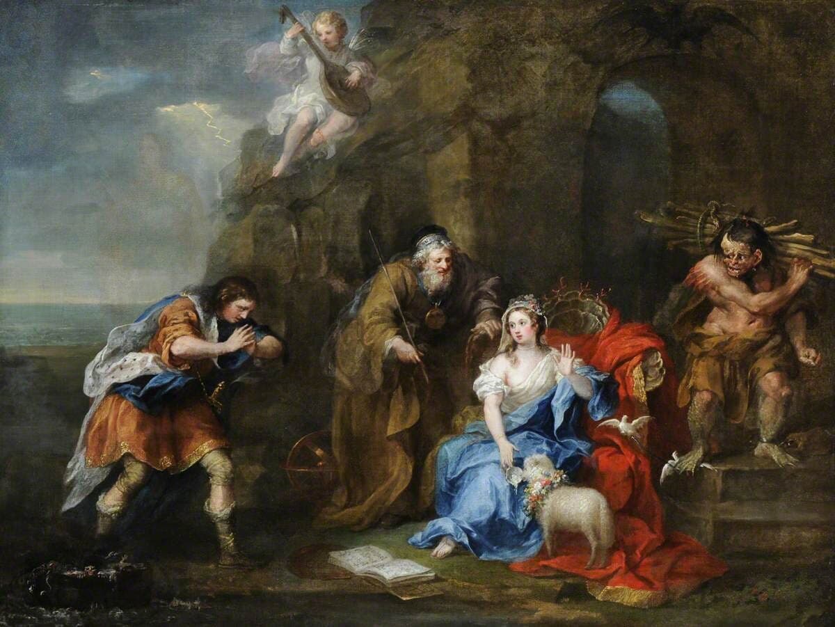 Prospero and Miranda from "The Tempest" of William Shakespeare by William Hogarth
