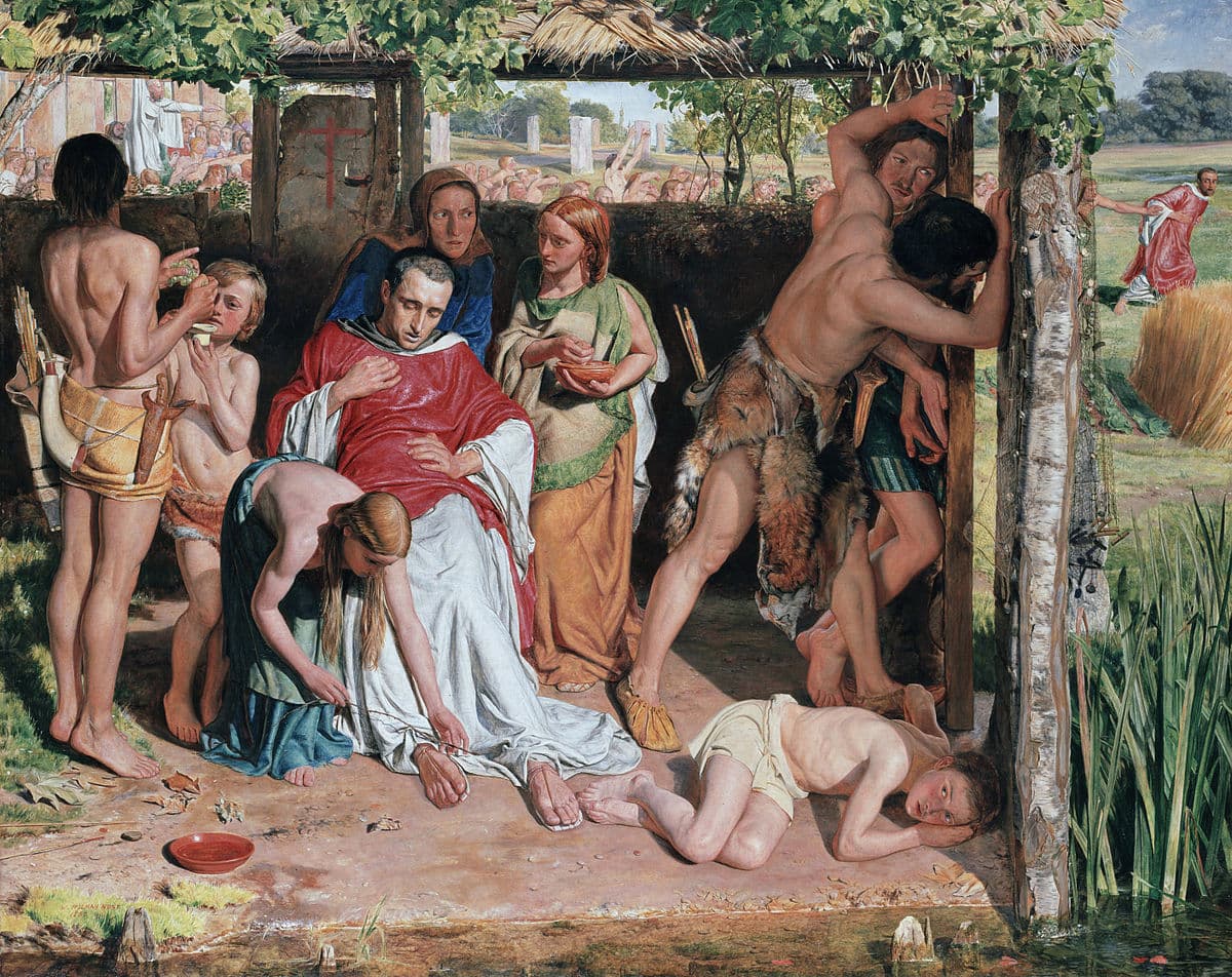 A Converted British Family Sheltering a Christian Priest from the Persecution of the Druids by William Holman Hunt