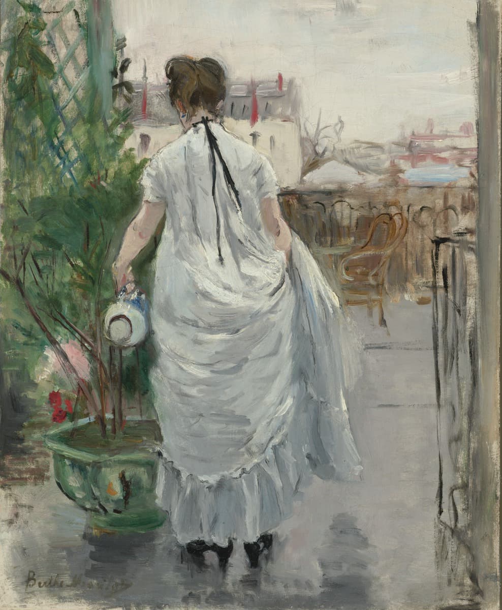 Young Woman by Berthe Morisot at Private Collection