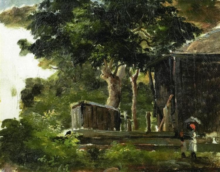 Landscape with House in the Woods in Saint Thomas, Antilles by Camille Pissarro