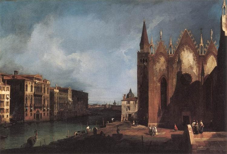 The Grand Canal near San Maria della Carità by Canaletto