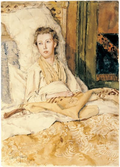 Maude Sewing by Childe Hassam
