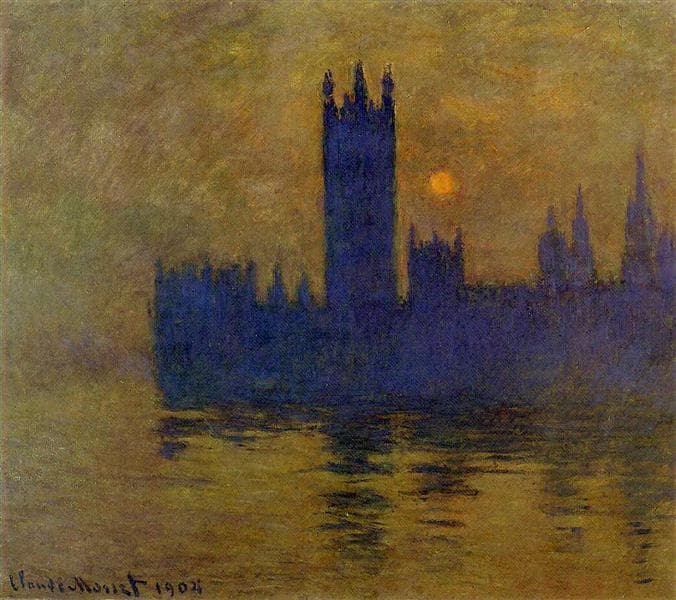 Houses of Parliament, Sunset 02 by Claude Monet