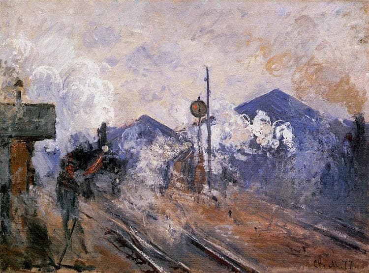 Saint-Lazare Station, Track Coming out by Claude Monet