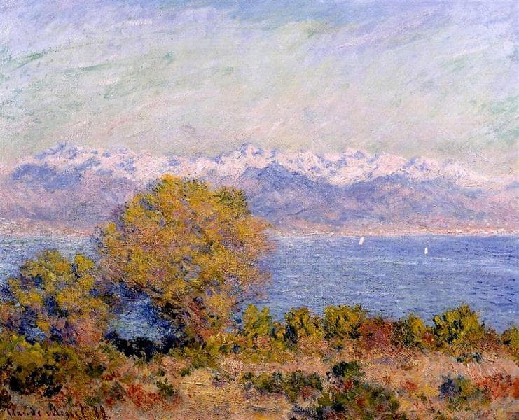The Alps Seen from Cap d'Antibes by Claude Monet