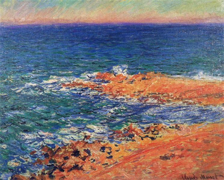The Big Blue Sea in Antibes by Claude Monet