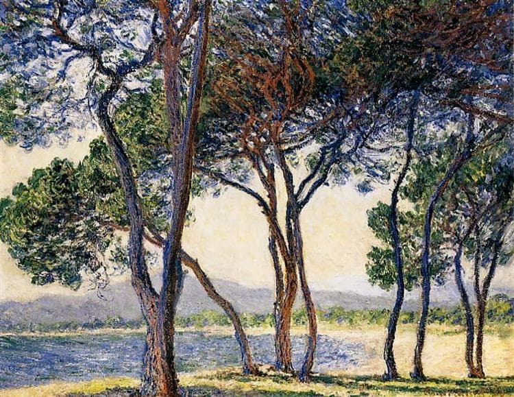 Trees by the Seashore at Antibes by Claude Monet