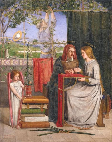 The Childhood of Mary Virgin by Dante Gabriel Rossetti