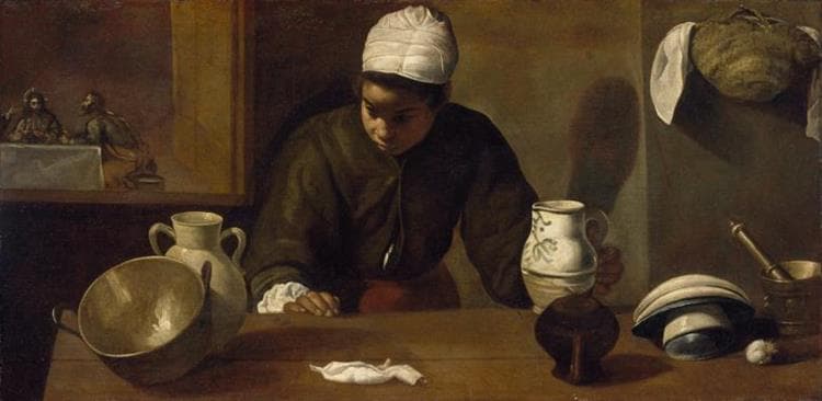Kitchen Scene with the Supper in Emmaus by Diego Velázquez