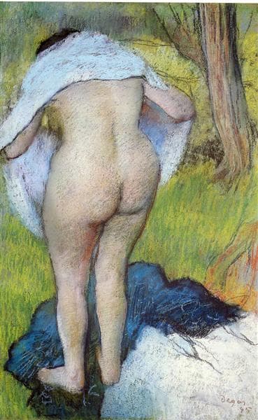 Nude Woman Pulling on Her Clothes by Edgar Degas