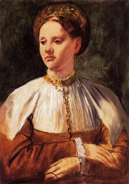 Portrait of a Young Woman (after Bacchiacca) by Edgar Degas