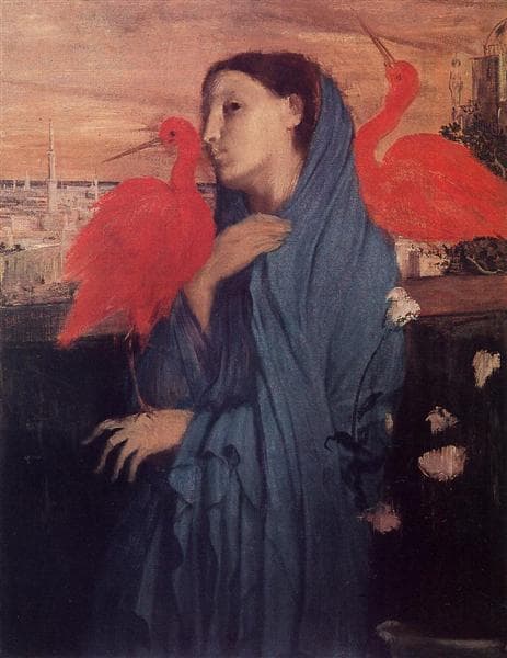 Woman on a Terrace (Young Woman and Ibis) by Edgar Degas