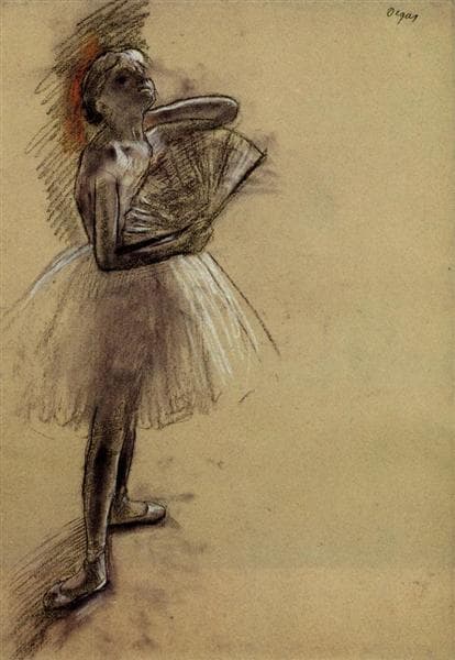 Dancer with a Fan by Edgar Degas