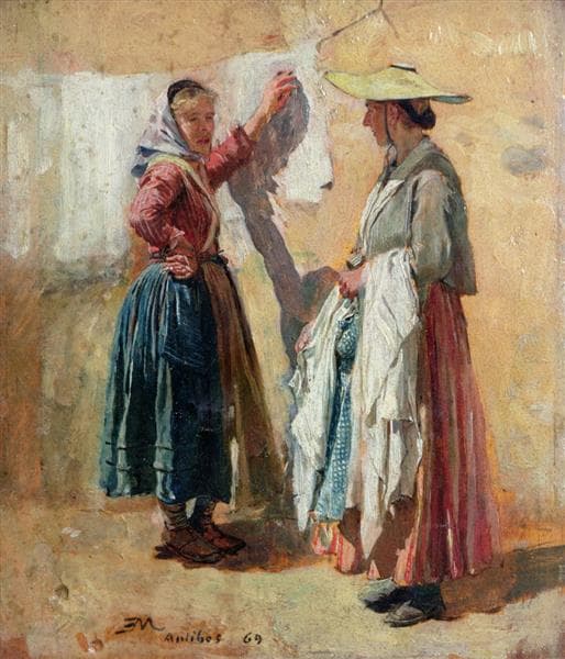 Washerwomen in Antibes by Ernest Meissonier