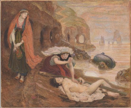 The finding of Don Juan by Haidée by Ford Madox Brown