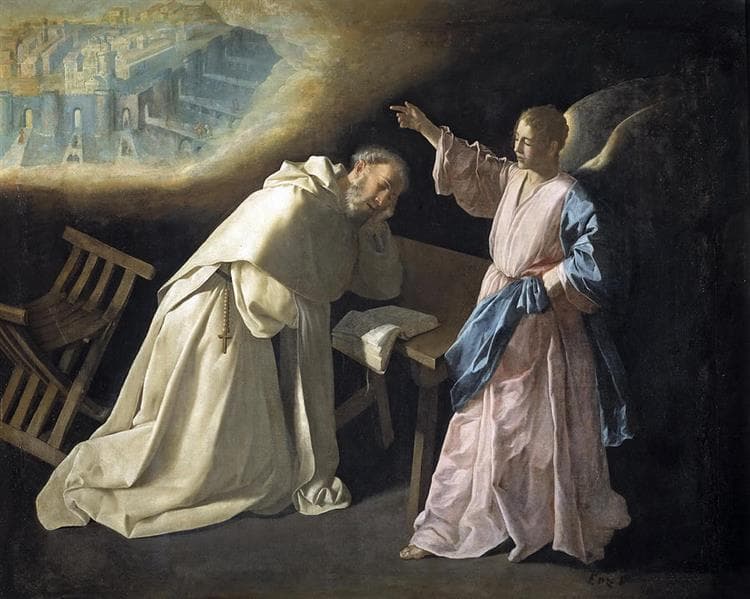 Vision of St. Peter Nolasco by Francisco de Zurbarán at Museo del Prado, Madrid