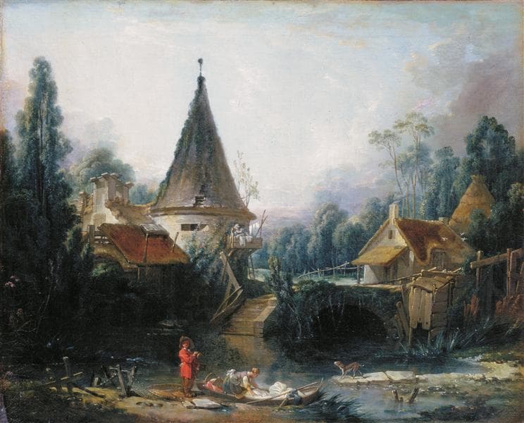 Landscape near Beauvais early by François Boucher