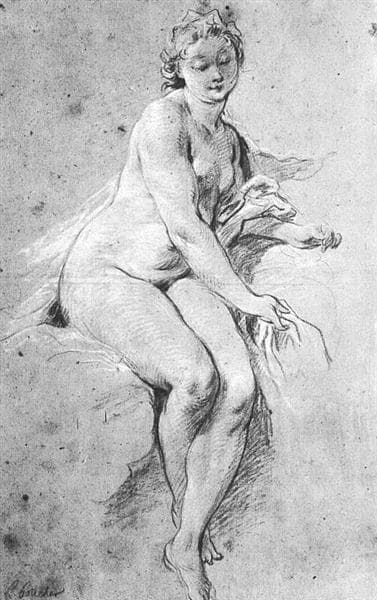 Seated Nude by François Boucher